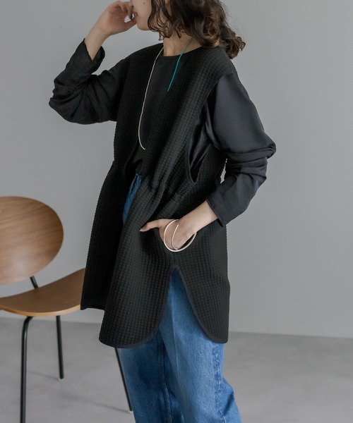 mystic（ミスティック）の「シアープルオーバー（シャツ/ブラウス・レディース・ブラック/オフホワイト/アイボリー・FREE）」の5枚目の写真