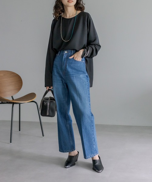 mystic（ミスティック）の「シアープルオーバー（シャツ/ブラウス・レディース・ブラック/オフホワイト/アイボリー・FREE）」の20枚目の写真