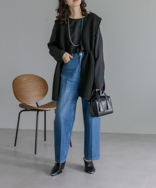 mystic（ミスティック）の「シアープルオーバー（シャツ/ブラウス・レディース・ブラック/オフホワイト/アイボリー・FREE）」の9枚目の写真