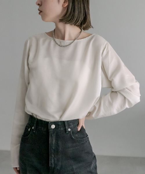 mystic（ミスティック）の「シアープルオーバー（シャツ/ブラウス・レディース・ブラック/オフホワイト/アイボリー・FREE）」の21枚目の写真