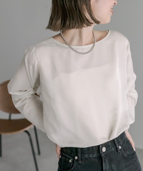 mystic（ミスティック）の「シアープルオーバー（シャツ/ブラウス・レディース・ブラック/オフホワイト/アイボリー・FREE）」の17枚目の写真