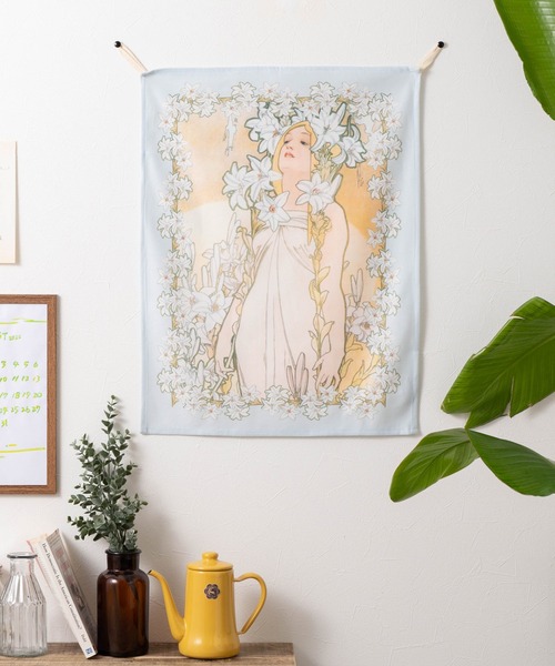 アルフォンスミュシャ ファブリックポスター 壁掛け タペストリー