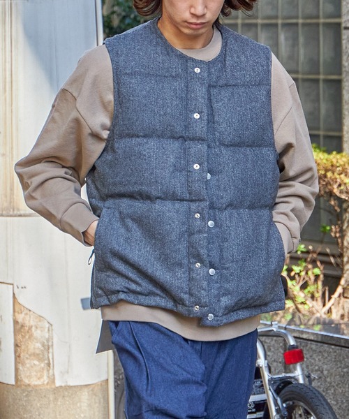 FIDELITY（フィデリティ）の「REVERSIBLE DOWN VEST / リバーシブル ダウンベスト（ベスト・メンズ・ネイビー/カーキ/グレー・LARGE/X-LARGE/MEDIUM/SMALL）」の2枚目の写真