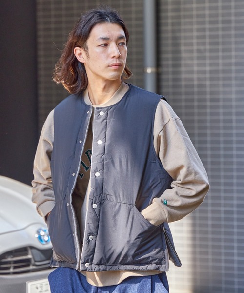 FIDELITY（フィデリティ）の「REVERSIBLE DOWN VEST / リバーシブル ダウンベスト（ベスト・メンズ・ネイビー/カーキ/グレー・LARGE/X-LARGE/MEDIUM/SMALL）」の19枚目の写真