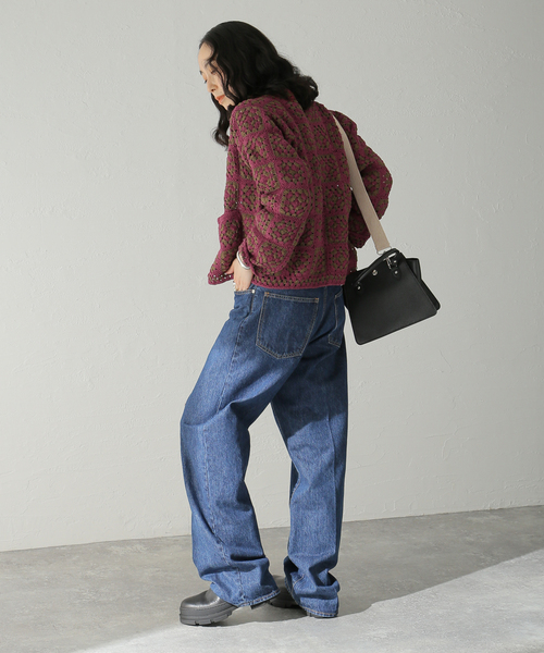 JOURNAL STANDARD(ジャーナルスタンダード)の「コットンクロシェカーディガン(カーディガン/ボレロ・レディース・ブラック/レッド・FREE)」の21枚目の写真