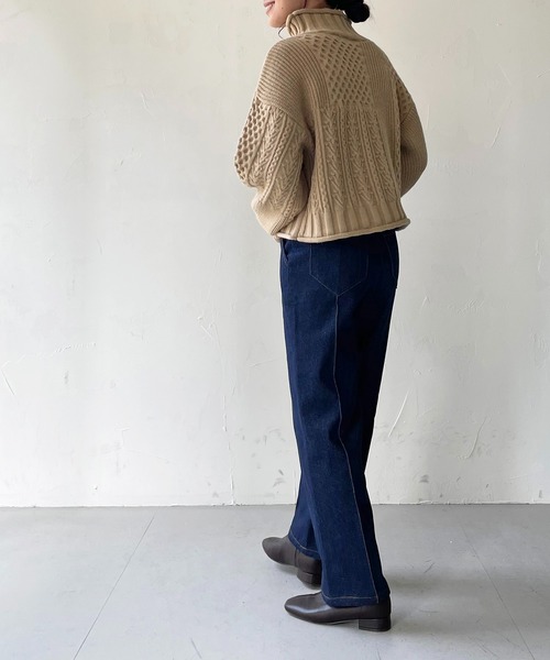 CLEIO（クレイオ）の「【CLEIO】デニムストレートパンツ（デニムパンツ・レディース・ブラック/ネイビー・S/M）」の17枚目の写真