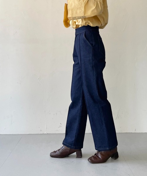 CLEIO（クレイオ）の「【CLEIO】デニムストレートパンツ（デニムパンツ・レディース・ブラック/ネイビー・S/M）」の19枚目の写真