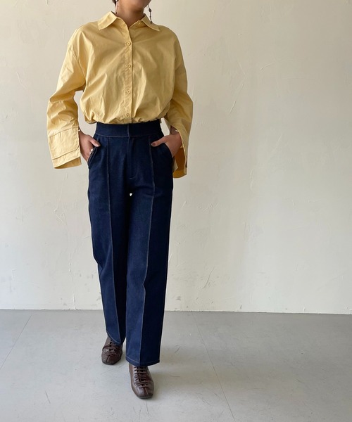 CLEIO（クレイオ）の「【CLEIO】デニムストレートパンツ（デニムパンツ・レディース・ブラック/ネイビー・S/M）」の22枚目の写真