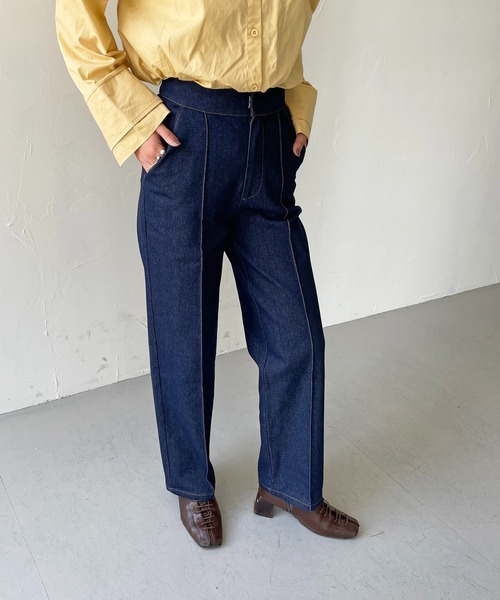 CLEIO（クレイオ）の「【CLEIO】デニムストレートパンツ（デニムパンツ・レディース・ブラック/ネイビー・S/M）」の18枚目の写真