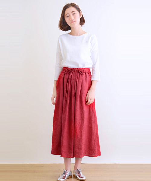 LA MARINE FRANCAISE(マリン フランセーズ)の「麻キャンバス マキシスカート(スカート・レディース・ホワイト/グレー/ネイビー/レッド・ONE SIZE)」の5枚目の写真