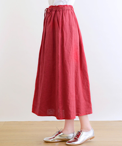 LA MARINE FRANCAISE(マリン フランセーズ)の「麻キャンバス マキシスカート(スカート・レディース・ホワイト/グレー/ネイビー/レッド・ONE SIZE)」の7枚目の写真