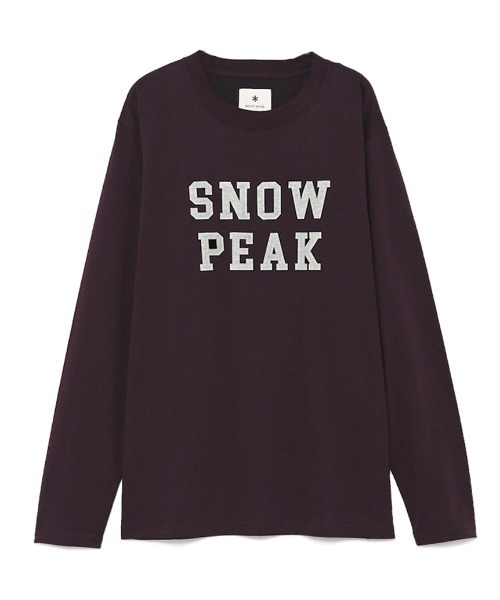 Snow Peak（スノーピーク）の「【emmi×Snow Peak】FeltLogo L/S T（Tシャツ/カットソー・レディース・バーガンディー・SMALL/MEDIUM/LARGE）」の3枚目の写真