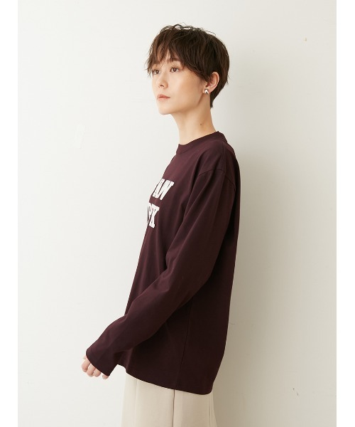Snow Peak（スノーピーク）の「【emmi×Snow Peak】FeltLogo L/S T（Tシャツ/カットソー・レディース・バーガンディー・SMALL/MEDIUM/LARGE）」の5枚目の写真