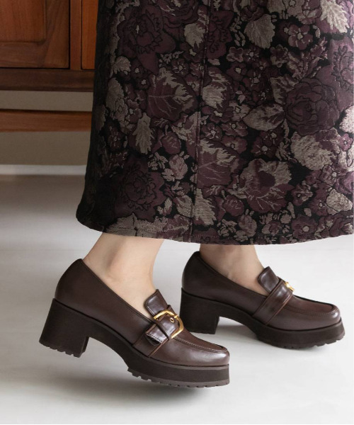 RANDA（ランダ）の「ボリュームソールベルトローファー（ローファー・レディース・ブラック/ダークブラウン/チェック/アイボリー・LL/S/M/L）」の15枚目の写真