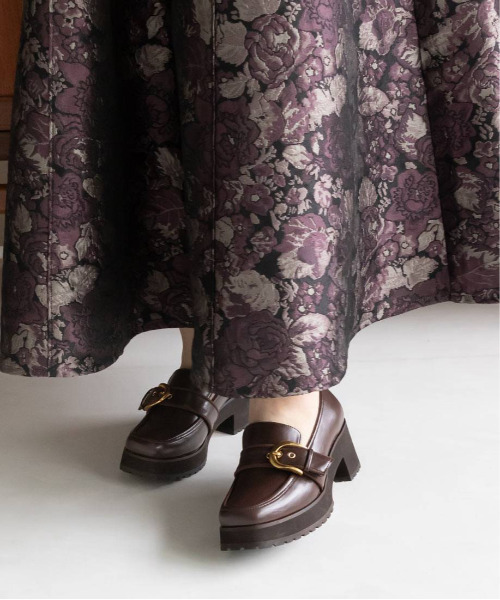 RANDA（ランダ）の「ボリュームソールベルトローファー（ローファー・レディース・ブラック/ダークブラウン/チェック/アイボリー・LL/S/M/L）」の16枚目の写真