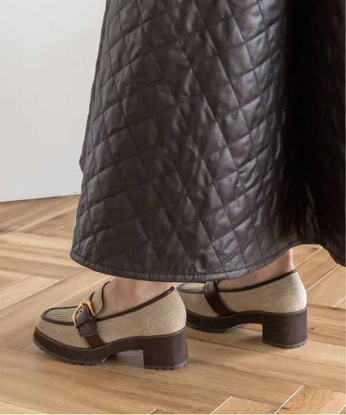 RANDA（ランダ）の「ボリュームソールベルトローファー（ローファー・レディース・ブラック/ダークブラウン/チェック/アイボリー・LL/S/M/L）」の18枚目の写真