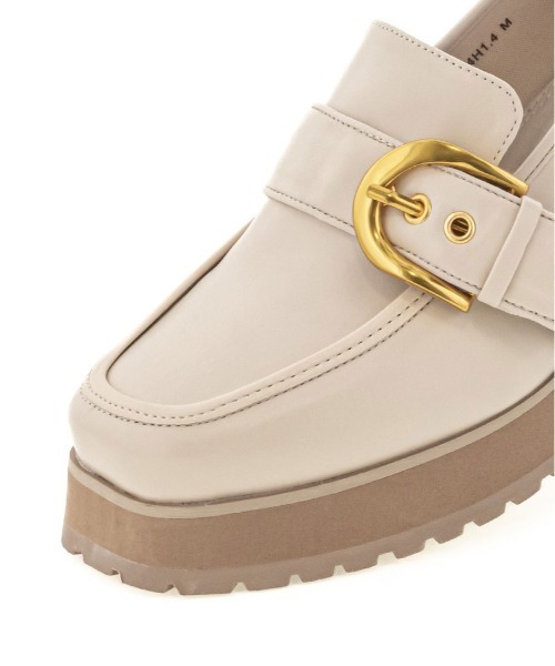 RANDA（ランダ）の「ボリュームソールベルトローファー（ローファー・レディース・ブラック/ダークブラウン/チェック/アイボリー・LL/S/M/L）」の7枚目の写真