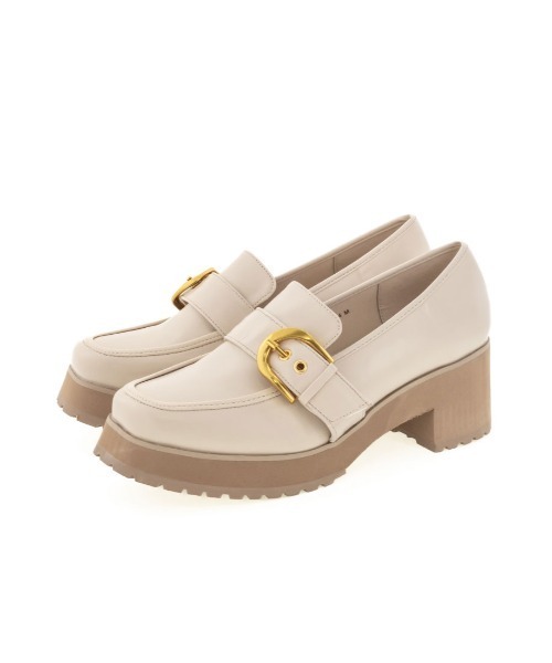 RANDA（ランダ）の「ボリュームソールベルトローファー（ローファー・レディース・ブラック/ダークブラウン/チェック/アイボリー・LL/S/M/L）」の9枚目の写真