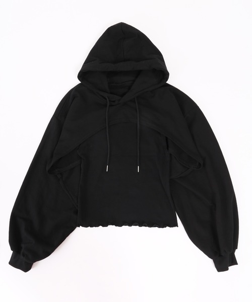 PHILLY(フィリー)の「2WAY SETショートパーカー(パーカー・レディース・ライトグレー/ブラック・FREE)」の9枚目の写真