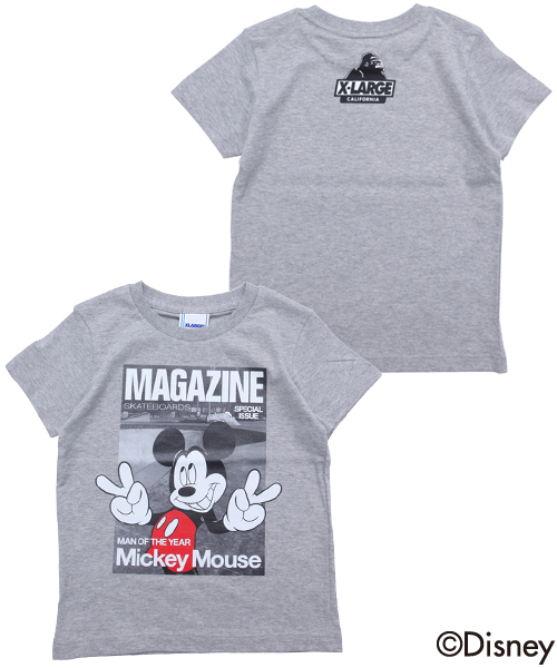 XLARGE KIDS（エクストララージキッズ）の「【Disney（ディズニー）】MICKEY / S/S TEE "MAGAZINE"（Tシャツ/カットソー・キッズ・ホワイト/ブラック/アッシュ・2T/4T/5T/6T/7T/8T）」の3枚目の写真