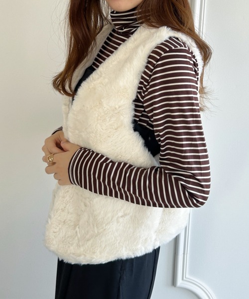 セール】フェイクファーベスト（ベスト）｜Loueme（ルエム）の