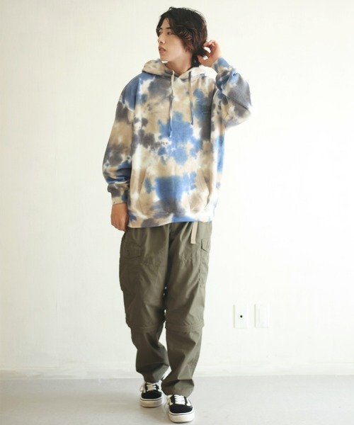 LONSDALE（ロンズデール）の「LONSDALE タイダイスウェット オーバーサイズ スウェットパーカー（パーカー・メンズ・ベージュ/チャコール・LL/M/L）」の13枚目の写真