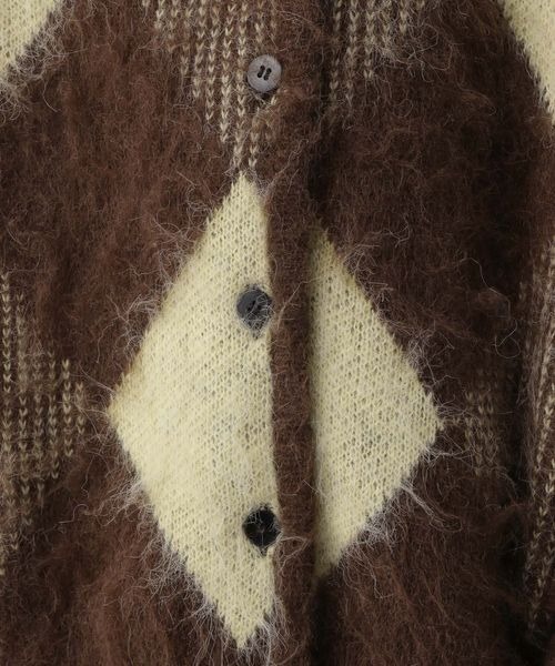 LOWRYS FARM（ローリーズファーム）の「アーガイルシャギーカーディガン　162394（カーディガン/ボレロ・レディース・ブラック/ブルー/イエロー・FREE）」の17枚目の写真