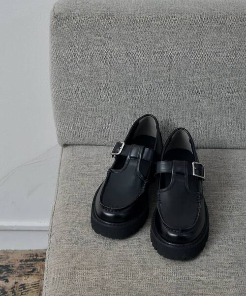 RETRO GIRL（レトロガール）の「カットアウトローファー（ローファー・レディース・ブラック/ナチュラル・MEDIUM/LARGE）」の8枚目の写真