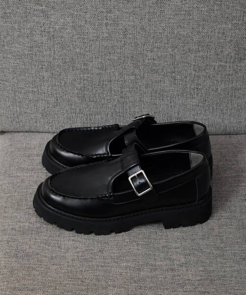 RETRO GIRL（レトロガール）の「カットアウトローファー（ローファー・レディース・ブラック/ナチュラル・MEDIUM/LARGE）」の3枚目の写真