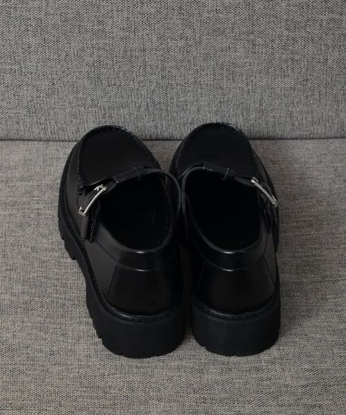 RETRO GIRL（レトロガール）の「カットアウトローファー（ローファー・レディース・ブラック/ナチュラル・MEDIUM/LARGE）」の7枚目の写真