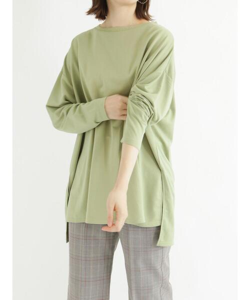 Samansa Mos2 blue（サマンサモスモスブルー）の「ポンチョチュニック（Tシャツ/カットソー・レディース・オフホワイト/グリーン/ブラック・ﾌﾘ-）」の14枚目の写真