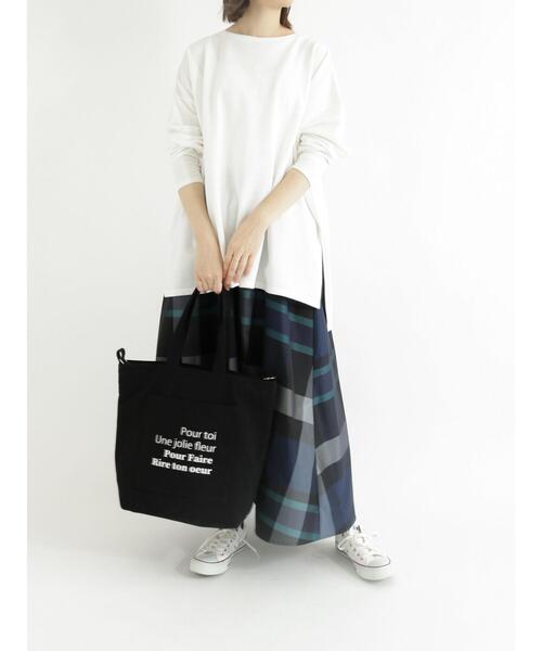 Samansa Mos2 blue（サマンサモスモスブルー）の「ポンチョチュニック（Tシャツ/カットソー・レディース・オフホワイト/グリーン/ブラック・ﾌﾘ-）」の15枚目の写真