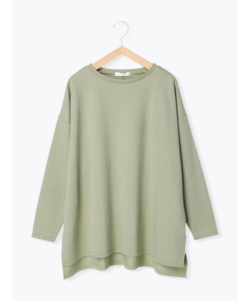 Samansa Mos2 blue（サマンサモスモスブルー）の「ポンチョチュニック（Tシャツ/カットソー・レディース・オフホワイト/グリーン/ブラック・ﾌﾘ-）」の7枚目の写真