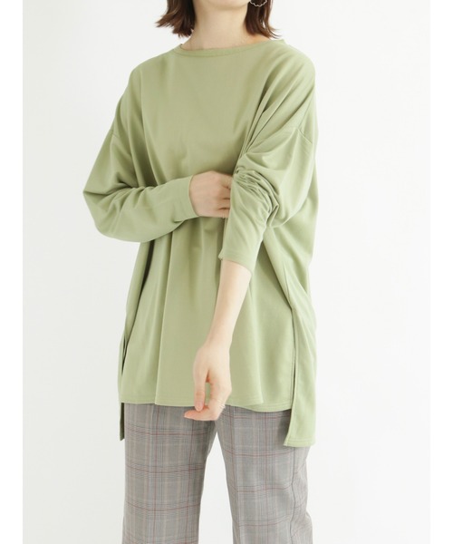 Samansa Mos2 blue（サマンサモスモスブルー）の「ポンチョチュニック（Tシャツ/カットソー・レディース・オフホワイト/グリーン/ブラック・ﾌﾘ-）」の3枚目の写真