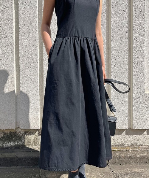 Jewelobe（ジュエローブ）の「クロスカシュクールニット＆ウィングカラーアメスリワンピースセット（ワンピース・レディース・ブラック/アイボリー/杢グレー・FREE）」の11枚目の写真