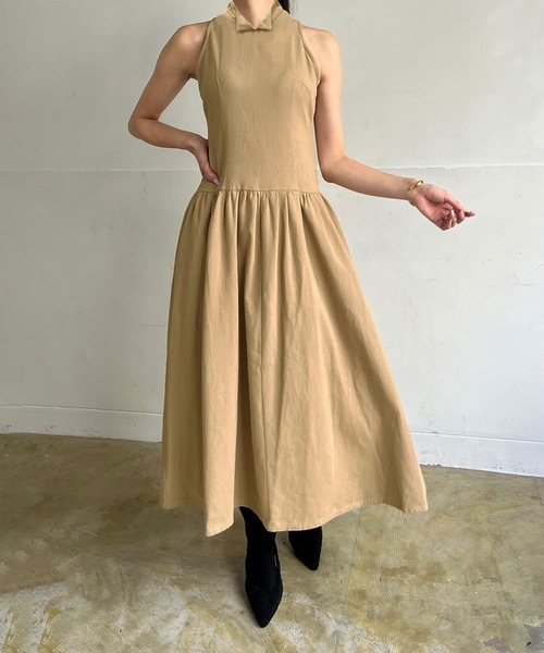 Jewelobe（ジュエローブ）の「クロスカシュクールニット＆ウィングカラーアメスリワンピースセット（ワンピース・レディース・ブラック/アイボリー/杢グレー・FREE）」の19枚目の写真