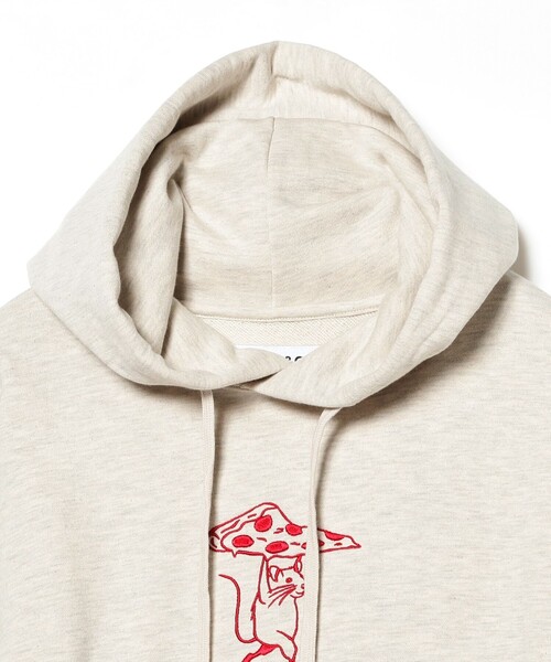 Ray BEAMS（レイビームス）の「Chari&Co / PIZZARAT HOODIE（パーカー・レディース・ブラック/グレー・SMALL）」の4枚目の写真