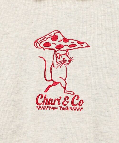 Ray BEAMS（レイビームス）の「Chari&Co / PIZZARAT HOODIE（パーカー・レディース・ブラック/グレー・SMALL）」の7枚目の写真