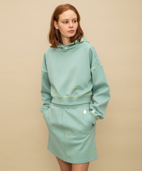 le coq sportif（ルコックスポルティフ）の「【WEB限定カプセルコレクション】 フーディー　ダンボールスウェット ルコック レディース スポーツ（パーカー・レディース・ブルー/ブラック/ホワイト/ピンク・L/M(M)/SS/S）」の3枚目の写真