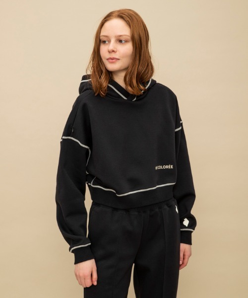le coq sportif（ルコックスポルティフ）の「【WEB限定カプセルコレクション】 フーディー　ダンボールスウェット ルコック レディース スポーツ（パーカー・レディース・ブルー/ブラック/ホワイト/ピンク・L/M(M)/SS/S）」の2枚目の写真