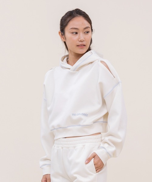 le coq sportif（ルコックスポルティフ）の「【WEB限定カプセルコレクション】 フーディー　ダンボールスウェット ルコック レディース スポーツ（パーカー・レディース・ブルー/ブラック/ホワイト/ピンク・L/M(M)/SS/S）」の20枚目の写真