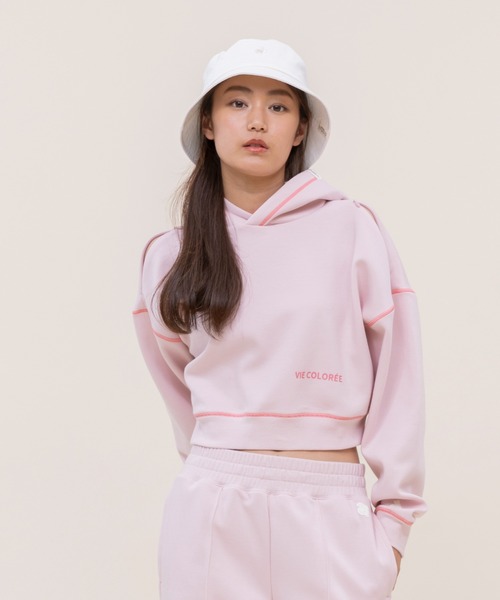 le coq sportif（ルコックスポルティフ）の「【WEB限定カプセルコレクション】 フーディー　ダンボールスウェット ルコック レディース スポーツ（パーカー・レディース・ブルー/ブラック/ホワイト/ピンク・L/M(M)/SS/S）」の5枚目の写真