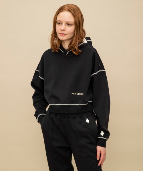 le coq sportif（ルコックスポルティフ）の「【WEB限定カプセルコレクション】 フーディー　ダンボールスウェット ルコック レディース スポーツ（パーカー・レディース・ブルー/ブラック/ホワイト/ピンク・L/M(M)/SS/S）」の19枚目の写真