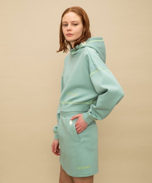 le coq sportif（ルコックスポルティフ）の「【WEB限定カプセルコレクション】 フーディー　ダンボールスウェット ルコック レディース スポーツ（パーカー・レディース・ブルー/ブラック/ホワイト/ピンク・L/M(M)/SS/S）」の15枚目の写真