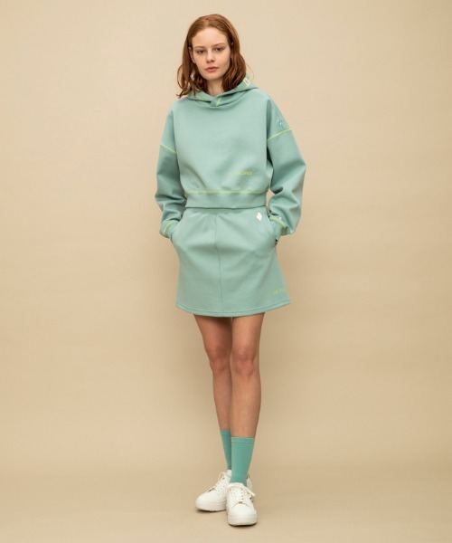 le coq sportif（ルコックスポルティフ）の「【WEB限定カプセルコレクション】 フーディー　ダンボールスウェット ルコック レディース スポーツ（パーカー・レディース・ブルー/ブラック/ホワイト/ピンク・L/M(M)/SS/S）」の12枚目の写真