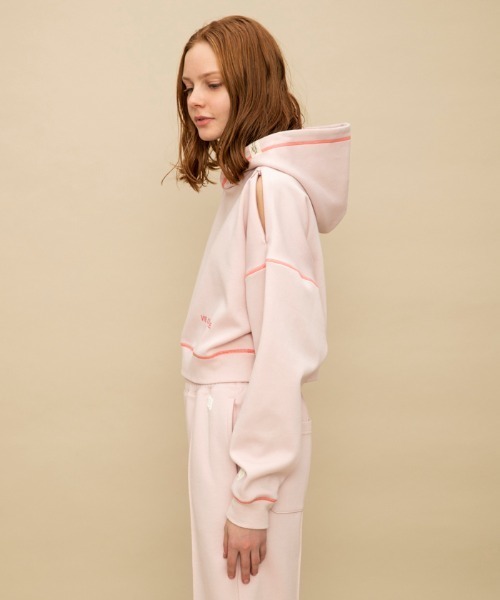 le coq sportif（ルコックスポルティフ）の「【WEB限定カプセルコレクション】 フーディー　ダンボールスウェット ルコック レディース スポーツ（パーカー・レディース・ブルー/ブラック/ホワイト/ピンク・L/M(M)/SS/S）」の11枚目の写真