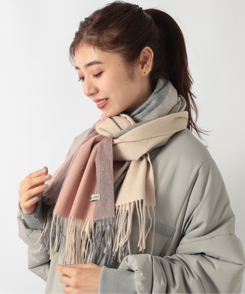 セール】【SETUP7】ウールチェックストール 抗菌防臭加工 CLIR