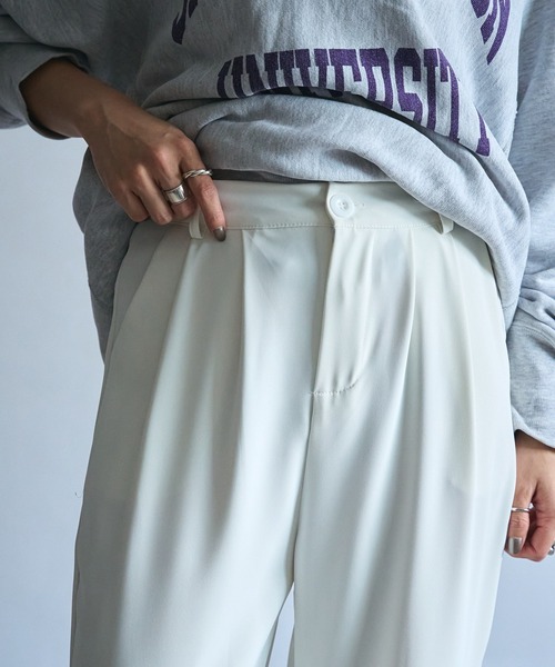 SETUP7(セットアップセブン)の「【SETUP7】ツータックストレートパンツ SCCH241(その他パンツ・レディース・ピンク/ホワイト/ブラウン/ピンク系その他2/ブラック/グレー・2/3/4)」の10枚目の写真