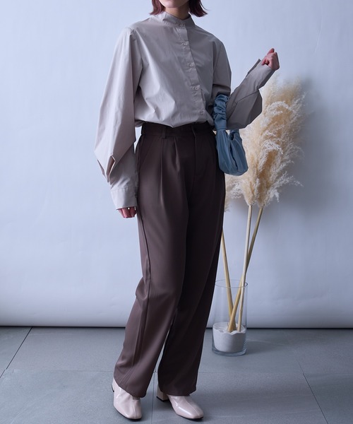 SETUP7(セットアップセブン)の「【SETUP7】ツータックストレートパンツ SCCH241(その他パンツ・レディース・ピンク/ホワイト/ブラウン/ピンク系その他2/ブラック/グレー・2/3/4)」の19枚目の写真