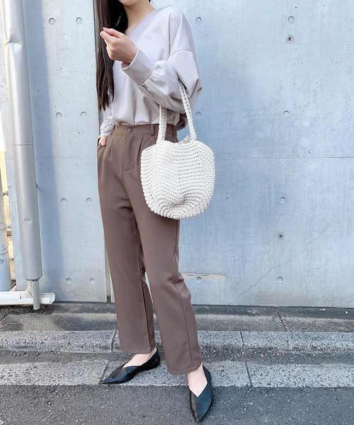 SETUP7(セットアップセブン)の「【SETUP7】ツータックストレートパンツ SCCH241(その他パンツ・レディース・ピンク/ホワイト/ブラウン/ピンク系その他2/ブラック/グレー・2/3/4)」の20枚目の写真